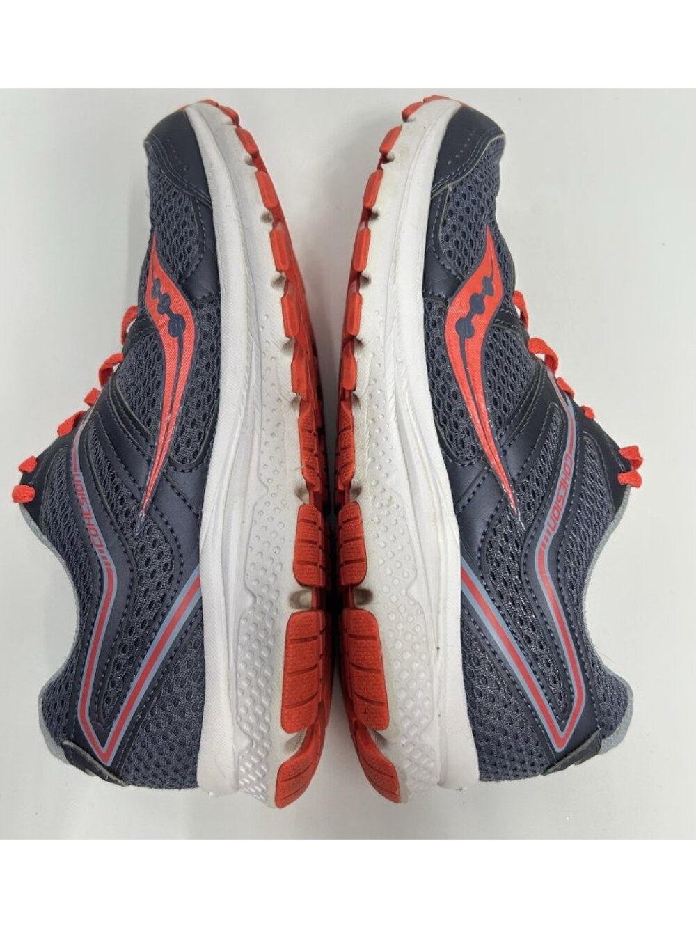 Saucony Cohesion 11 Running Shoe’s Women’s Size 8W Wide Width Grey Orange - Picture 10 of 10
